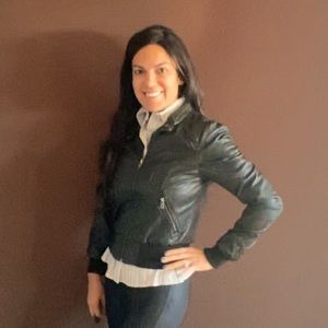 Black Vegan Leather Motorcycle Moto Biker Jacket